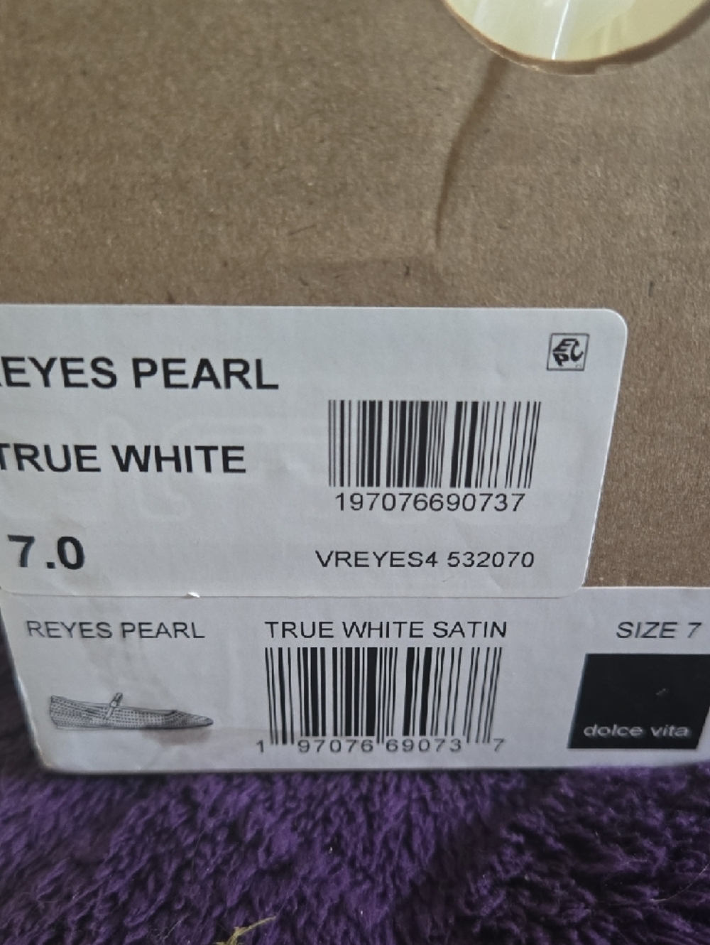 Dolce Vita Pearl-Embellished Ivory Mary Jane Flats - Picture 2 of 2